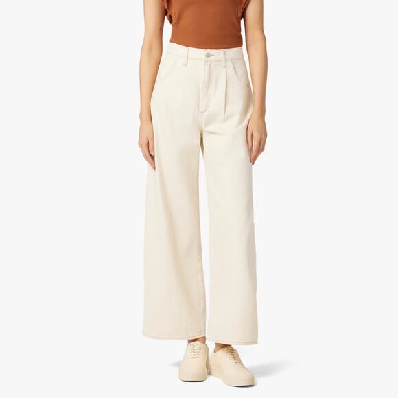 JOE’S JEANS The Pleated Wide Leg Ankle Pant in Natural - Picture 12 of 12